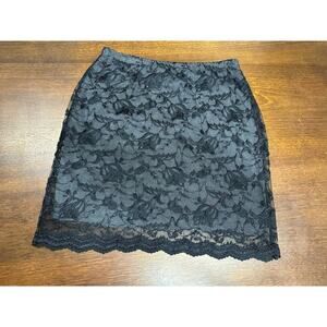 Whimsigoth Witch Y2K Grunge Lace Skirt Women 14 VTG Romantic Coquette Dark Fairy